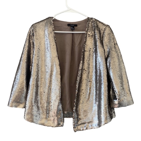 Forever 21 silver sequined jacket and tank | M - Picture 4 of 8